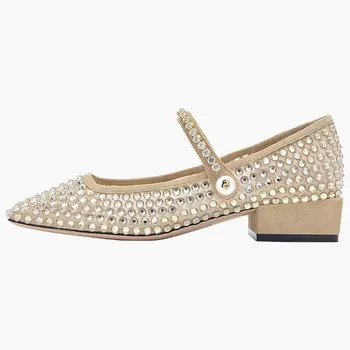Туфли Мэри Джейн женские Shoeszooo, золотой