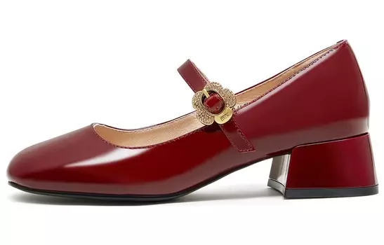 Туфли Мэри Джейн женские Teenmix, цвет Burgundy