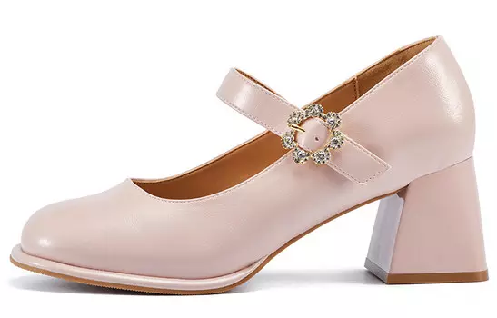 Туфли Мэри Джейн женские телесно-розовый Dotacoko, цвет Nude Pink