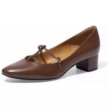 Туфли Мэри Джейн женские темно-коричневый Zsazsazsu