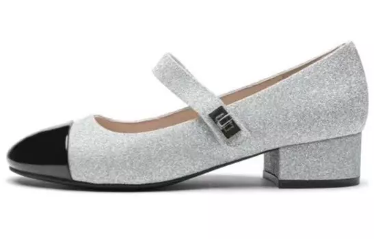 Туфли Мэри Джейн женские Toomanyshoes, серебряный