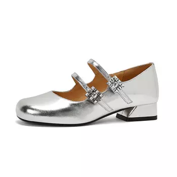 Туфли Мэри Джейн женские Yikefei, цвет Burgundy