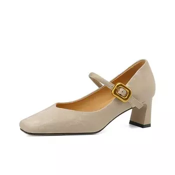 Туфли Мэри Джейн женские Yikefei, цвет Coffee