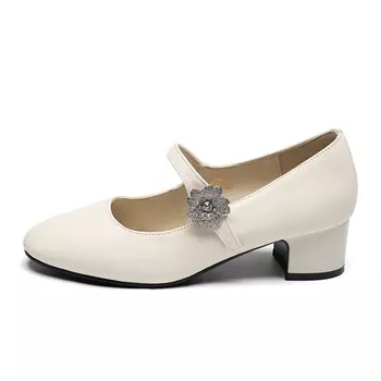 Туфли Мэри Джейн женские Zhr, бежевый