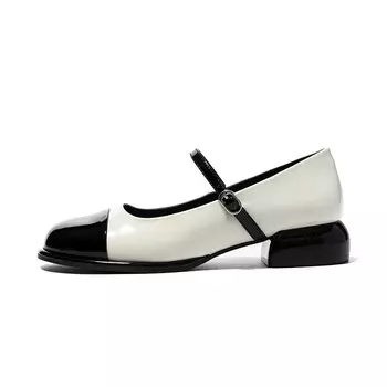 Туфли Мэри Джейн женские Zhr, цвет Apricot Black