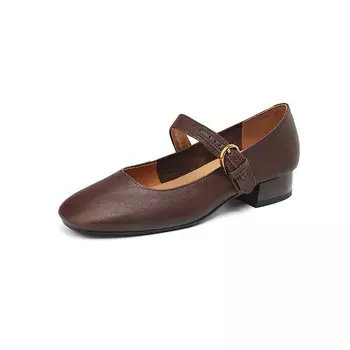 Туфли Мэри Джейн женские Zi Xiao, коричневый