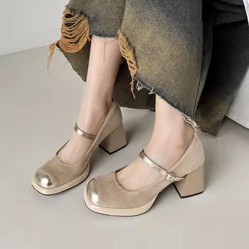 Туфли Мэри Джейн женские Zi Xiao, коричневый