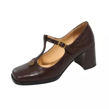 Туфли Мэри Джейн женские Zi Xiao, коричневый