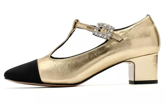 Туфли Мэри Джейн женские золотой Eblan, золотой