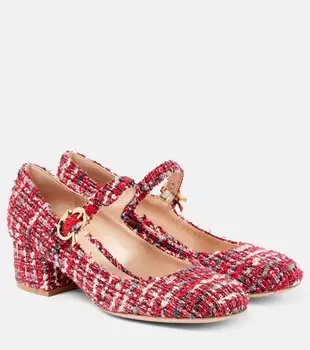 Туфли Mary Jane букле Mary Ribbon Gianvito Rossi, цвет tabasco red
