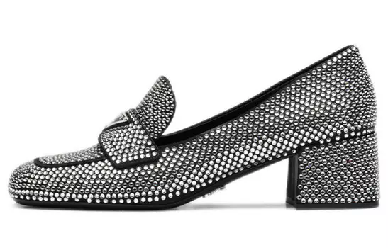 Туфли Mary Jane женские, черный / серебряный