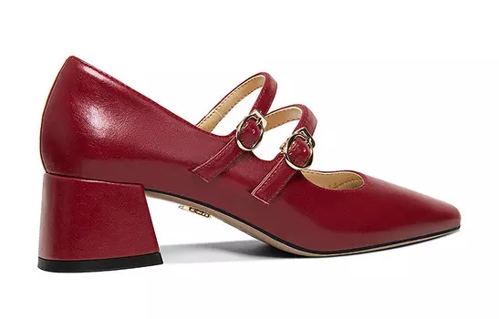 Туфли Mary Jane женские низкие красный Lily Wei