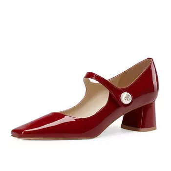 Туфли Mary Jane женские низкие красный Pjjuu