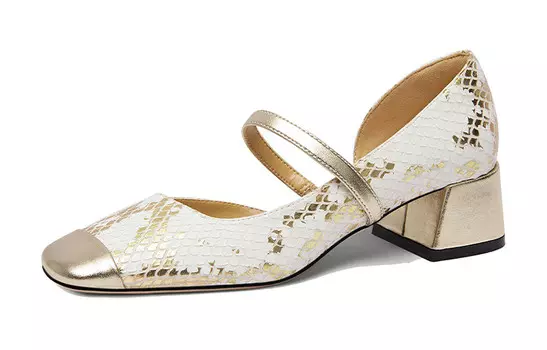 Туфли Mary Jane женские низкие золотой Lily Wei, золотой