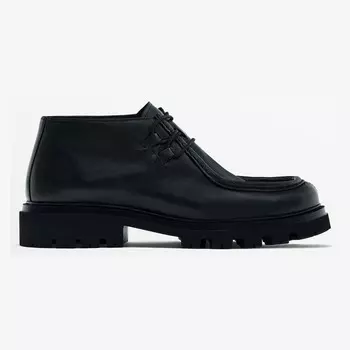 Туфли Massimo Dutti Moc Toe, черный