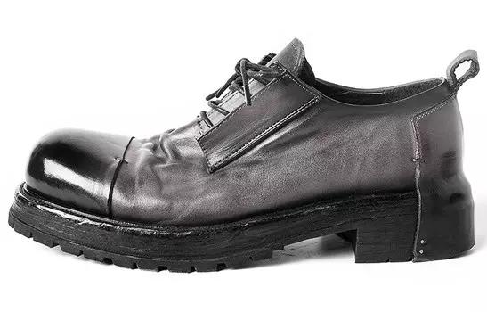 Туфли Men"s Casual Men Low-Top Gradient Rubbing Huanxiangzhe, цвет Black Gray