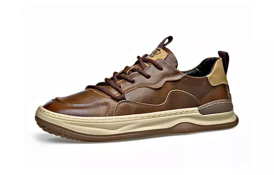 Туфли Men"s Casual Men Low-Top Brown Liangguan