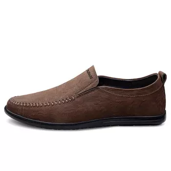 Туфли Men"s Casual Men Low-Top Dark Brown Wen Nai