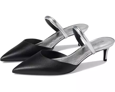 Туфли Michael Kors Jessa Flex Mule Kitten, черный/серебряный