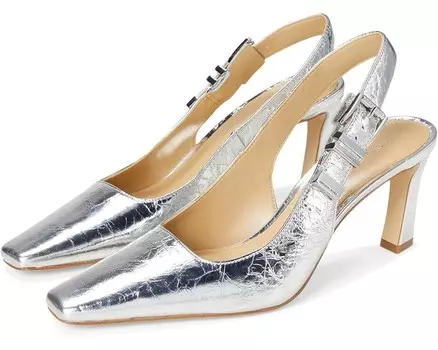 Туфли MICHAEL Michael Kors Darrington Sling Pumps, серебряный