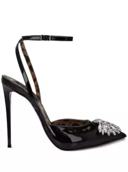 Туфли Mirror 100 с кристаллами Philipp Plein, черный