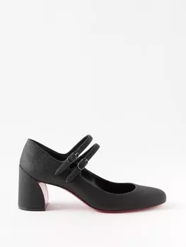 Туфли miss mary jane из блестящей кожи Christian Louboutin, черный