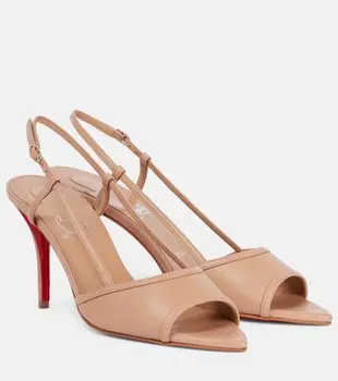 Туфли Miss Z 80 на шпильке с ремешком из лаковой кожи Christian Louboutin, Blush/Lin Blush