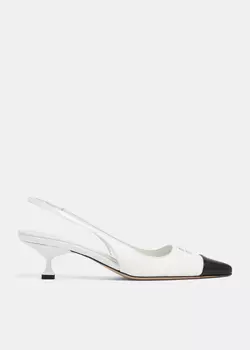 Туфли Miu Miu Patent Leather Slingback, белый