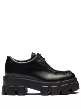 Туфли Monolith на шнуровке Prada, черный