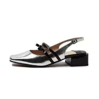 Туфли MUKALUO Mary Jane Shoes Women's, серебряный