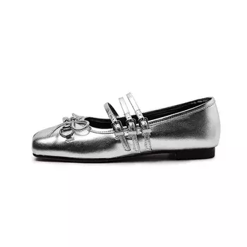 Туфли MUKALUO Mary Jane Shoes Women's, серебряный