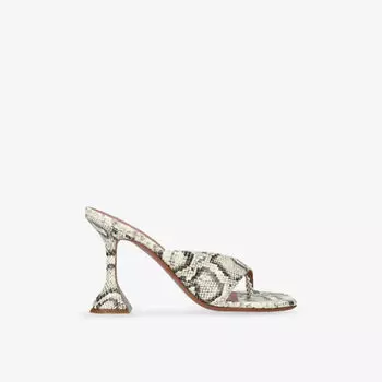 Туфли-мюли Amina Muaddi кожаные, бежевый