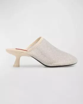 Туфли-мюли Beep с кристаллами и сеткой SIMONMILLER, цвет Seashell