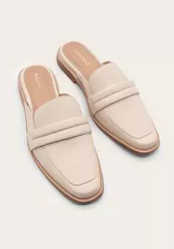 Туфли-мюли Congo Square-Toe белого цвета KAANAS