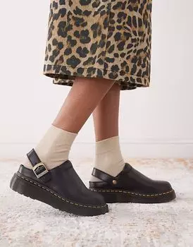 Туфли-мюли Dr Martens Laketen унисекс черного цвета