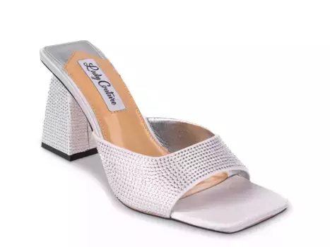 Туфли-мюли Lady Couture Reese, серебристые