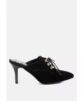 Туфли-мюли Miladi Suede Stiletto Rag & Co, черный