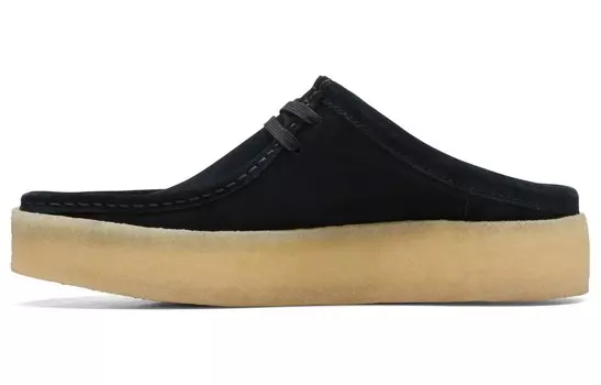 Туфли-мюли Originals Wallabee Cup из черной замши Clarks