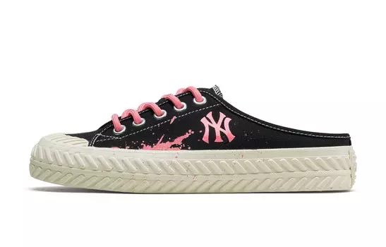 Туфли-мюли Playball Canvas женские низкие черные Mlb