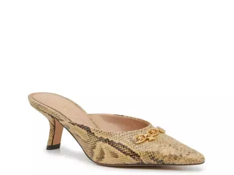 Туфли-мюли Sam Edelman Brynne, бежево-коричневая кожа со змеиным принтом