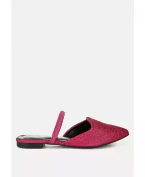 Туфли-мюли Twiggy Glitter из искусственной кожи с блестками London Rag, розовый