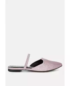 Туфли-мюли Twiggy Glitter из искусственной кожи с блестками London Rag, розовый