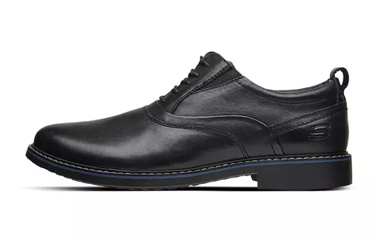 Туфли мужские BREGMAN средней высоты, все черные Skechers