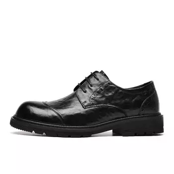 Туфли мужские Men"s Casual Men Low-Top Luogoks, темно-коричневый