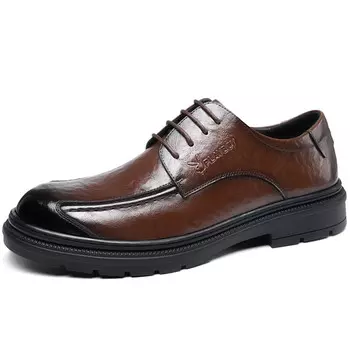 Туфли мужские Men"s Casual Men Low-Top Playboy, коричневый