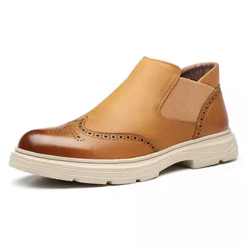 Туфли мужские Men"s Casual Men Low-Top Qiaonai, коричневый