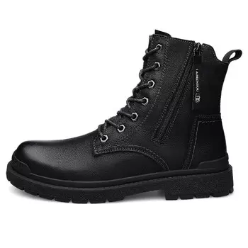 Туфли мужские Men"s Casual Men Mid-Top Laorentou, цвет Black Fleece-lined