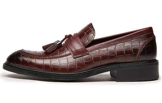 Туфли мужские низкие бордовый Kangnai