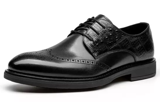 Туфли мужские низкие черный Leaveland