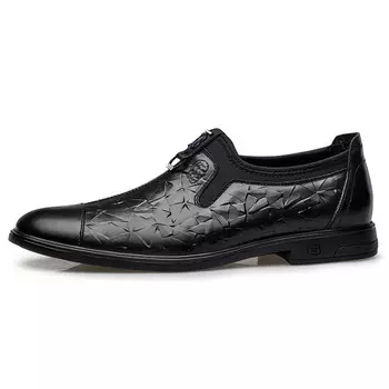 Туфли мужские низкие Laorentou, цвет Black embossed